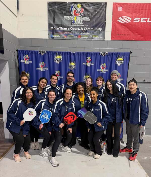 Photo of Saper team at Pickleball venue